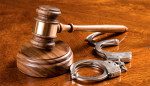 Gavel, handcuffs