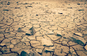 This is an Unsplash image of a cracked barren lake bed to symbolize medtech startup purgatory.