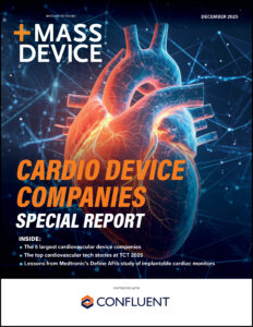 This is the cover of the MassDevice Cardio Device Companies Special Report published in December 2025. 