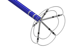 A close up of a catheter.
