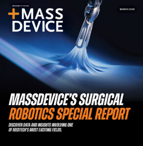 This is the cover of the MassDevice Surgical Robotics Special Report for 2026.