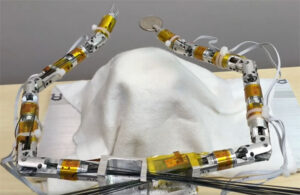 A prototype of Vicarious Surgical robot.