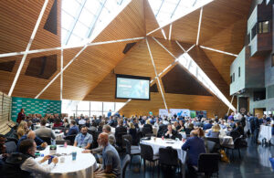 A photo from inside the University of Minnesota's McNamara Alumni Center in Minneapolis.
