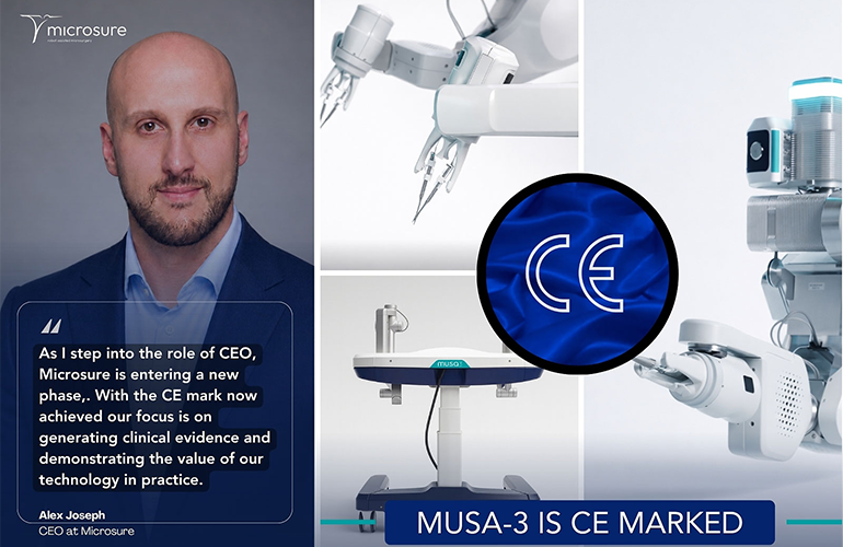 Microsure wins CE mark for microsurgical robot, names new CEO
