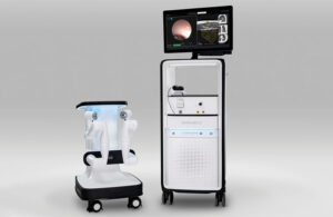 This is a Johnson & Johnson MedTech marketing image of Monarch which is its robotically assisted bronchoscopy platform.