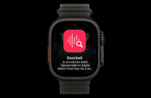 A photo of Apple's new hearing function.