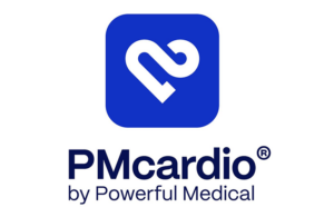 This is the logo for Powerful Medical and its PMcardio.