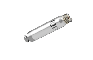 This is an Abbott marketing image of its Aveir VR Mini ventricular leadless pacemaker.