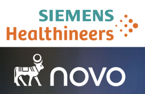 These are the logos of Siemens Healthineers and Novo.