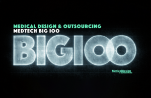 This is the 2026 logo of the Medical Design & Outsourcing and MassDevice Medtech Big 100 report that collects data and insights on the 100 largest medical device companies in the world. 